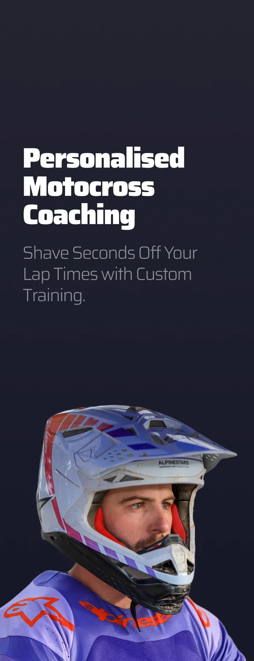 Personalised motocross coaching in the MWMX app