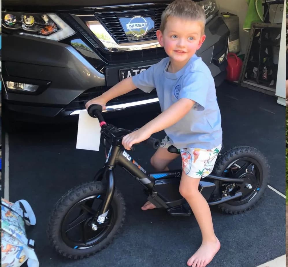 Boy on his new Stacyc